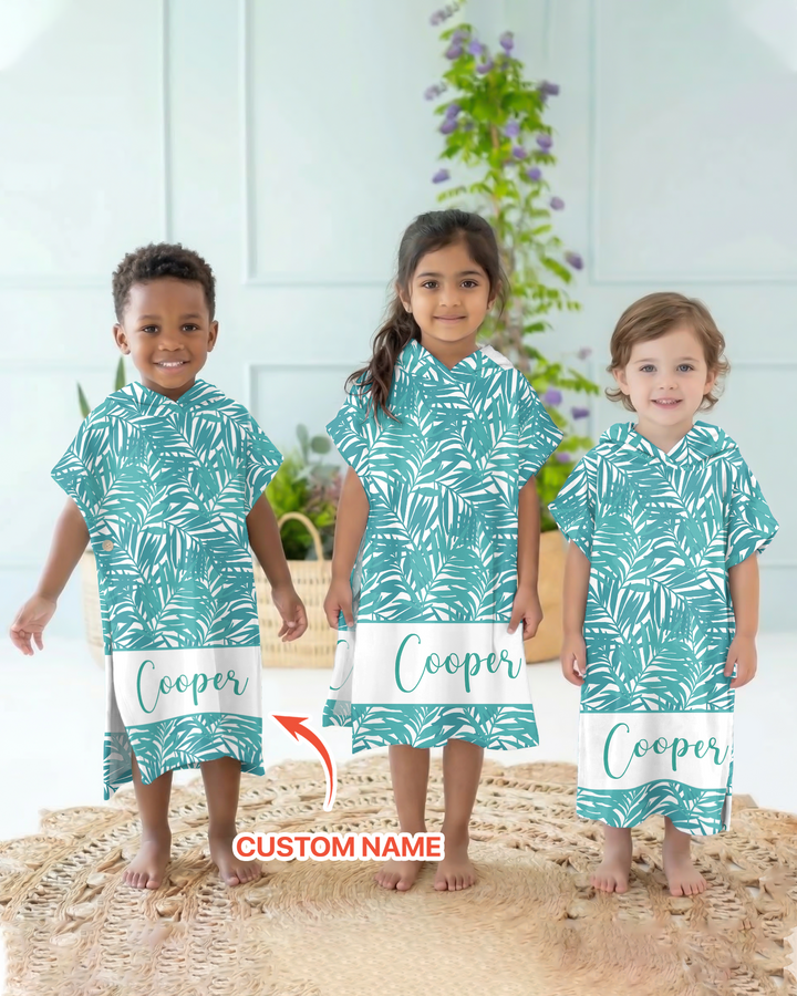 Custom Photo Print Dog Bamboo Swim Poncho