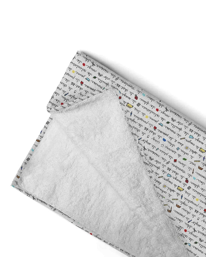 French Classroom Notes Bamboo Beach Towel