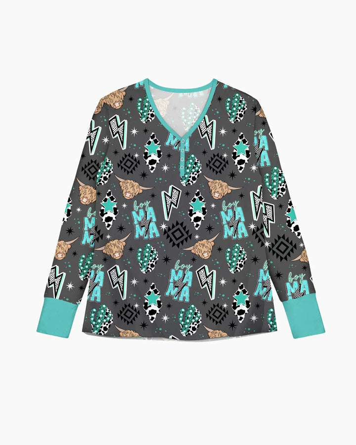 Western Mama & Me Matching  Bamboo Women Pajama Set