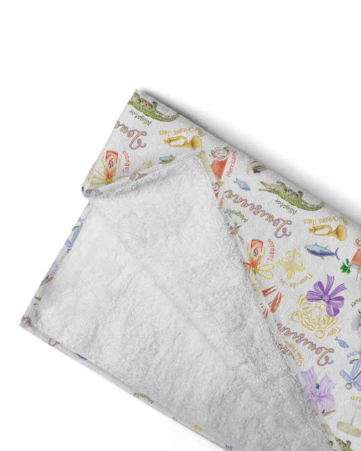 Louisiana Preppy Summer Bamboo Beach Towel