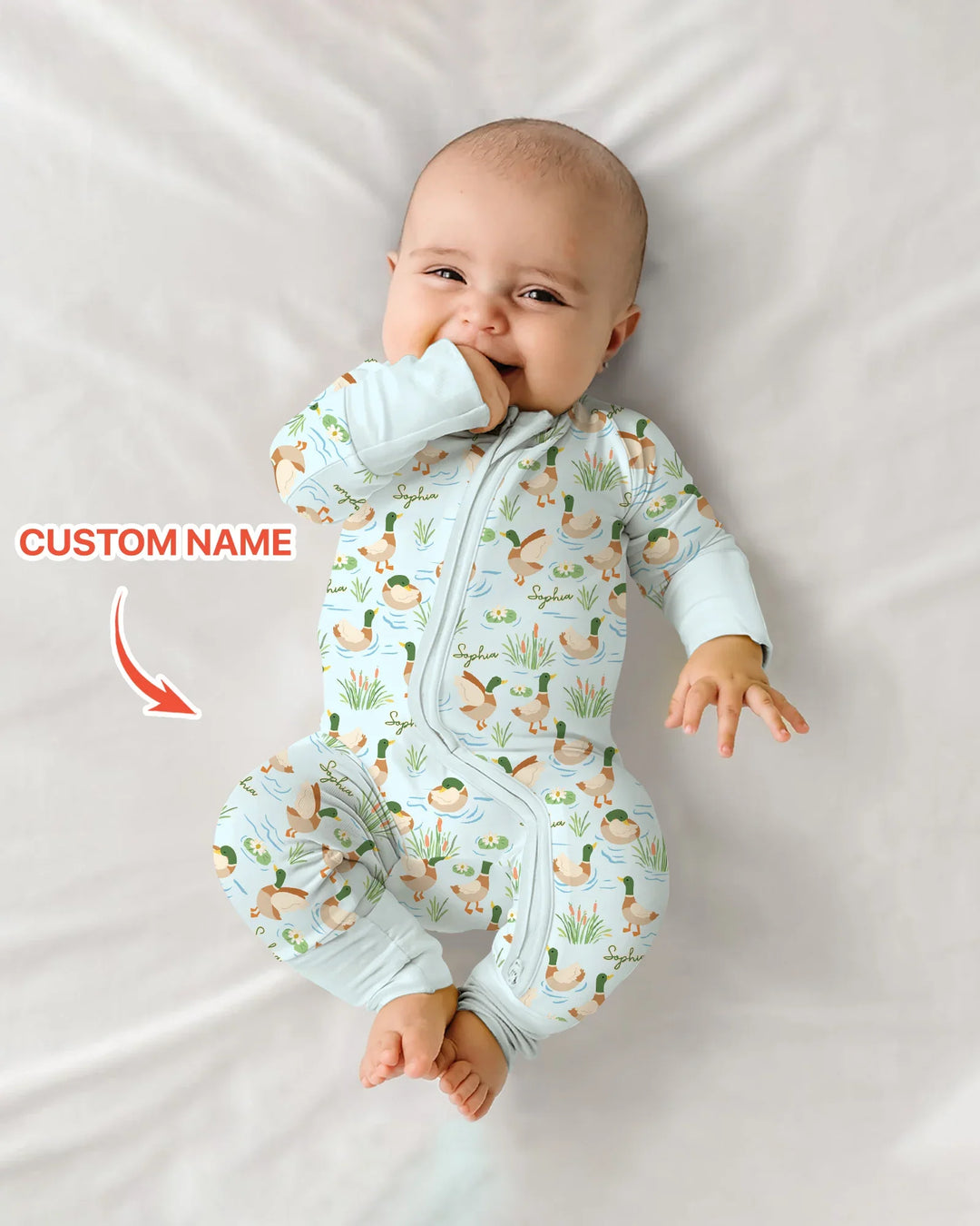 Personalized Mallard Duck Bamboo Convertible Zippy