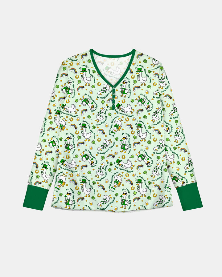 St. Patrick's Day Silly Goose Women Pajama Set