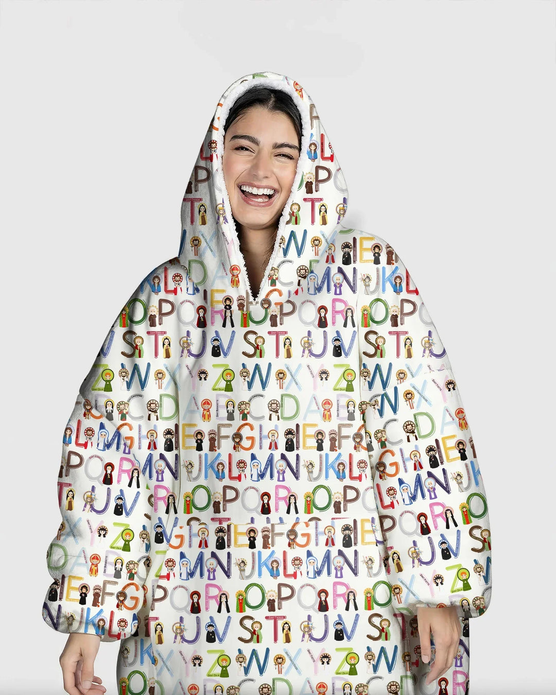 Saint ABCs Wearable Bamboo Blanket Hoodie