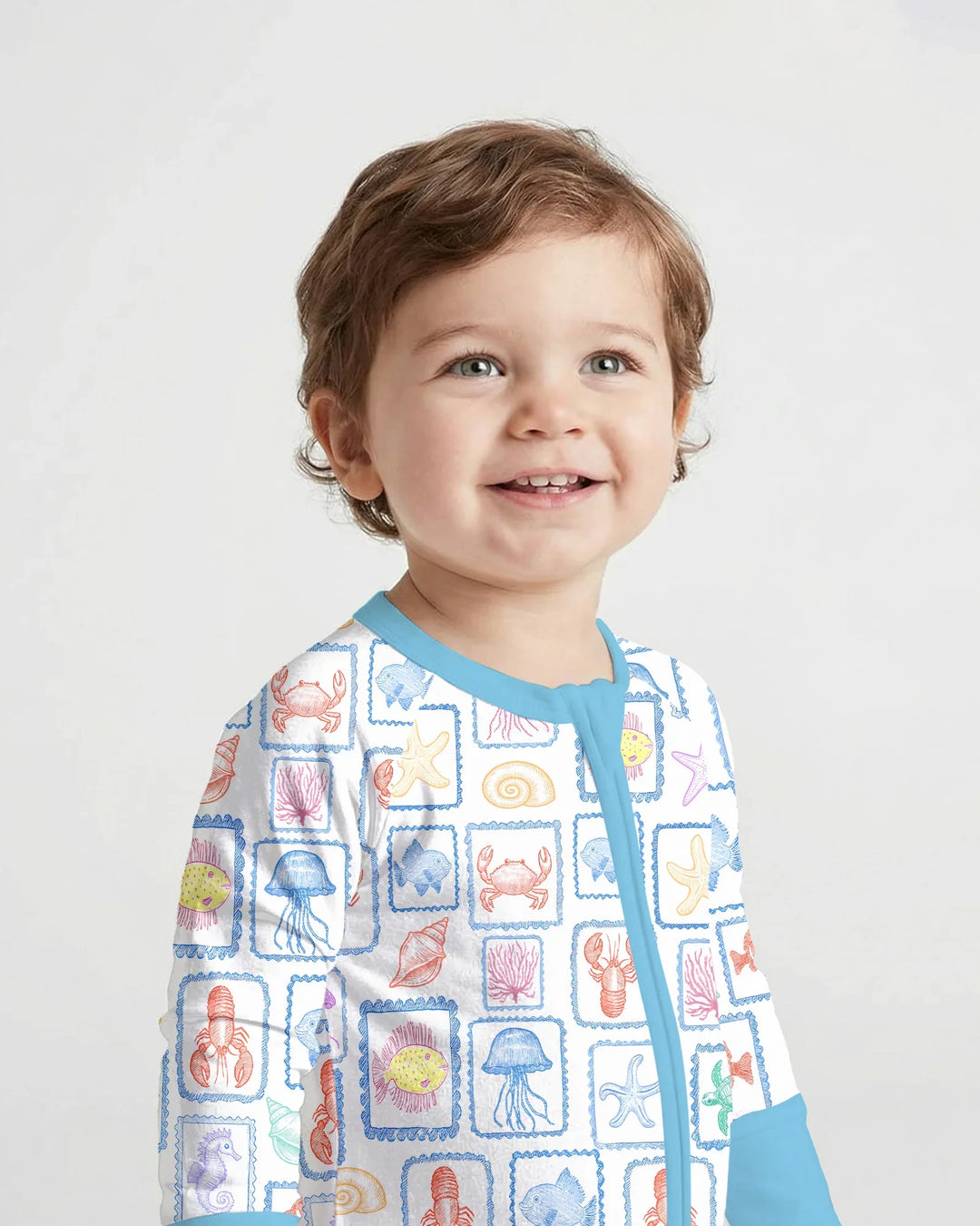 Coastal Treasures Family Matching Bamboo Convertible Zippy