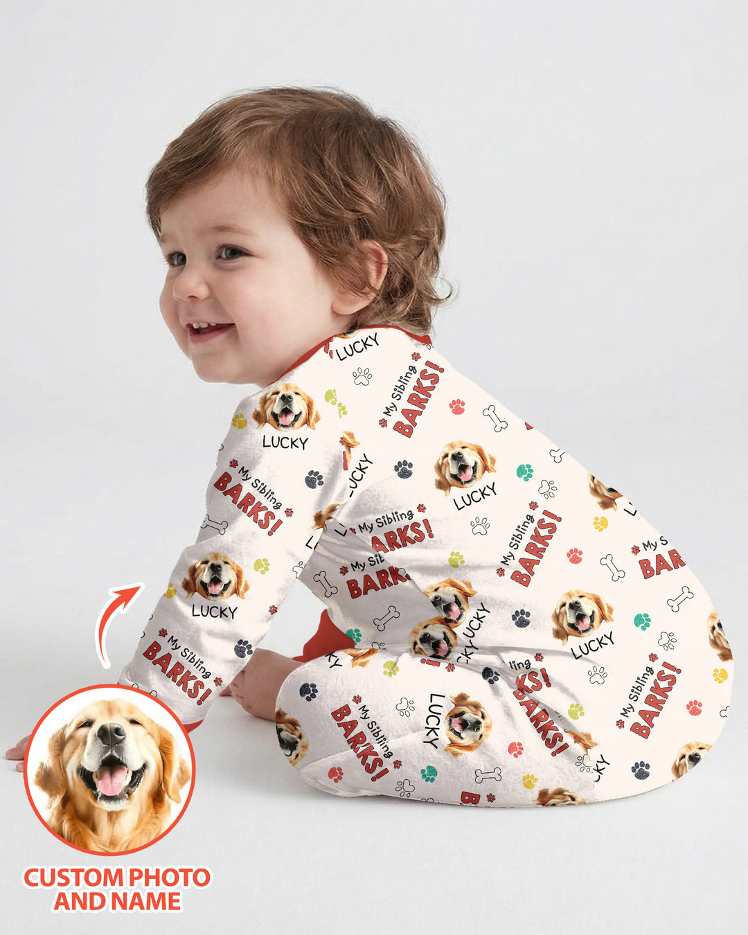 Raised With Paws - Custom Pet Photo And Name Bamboo Convertible Zippy