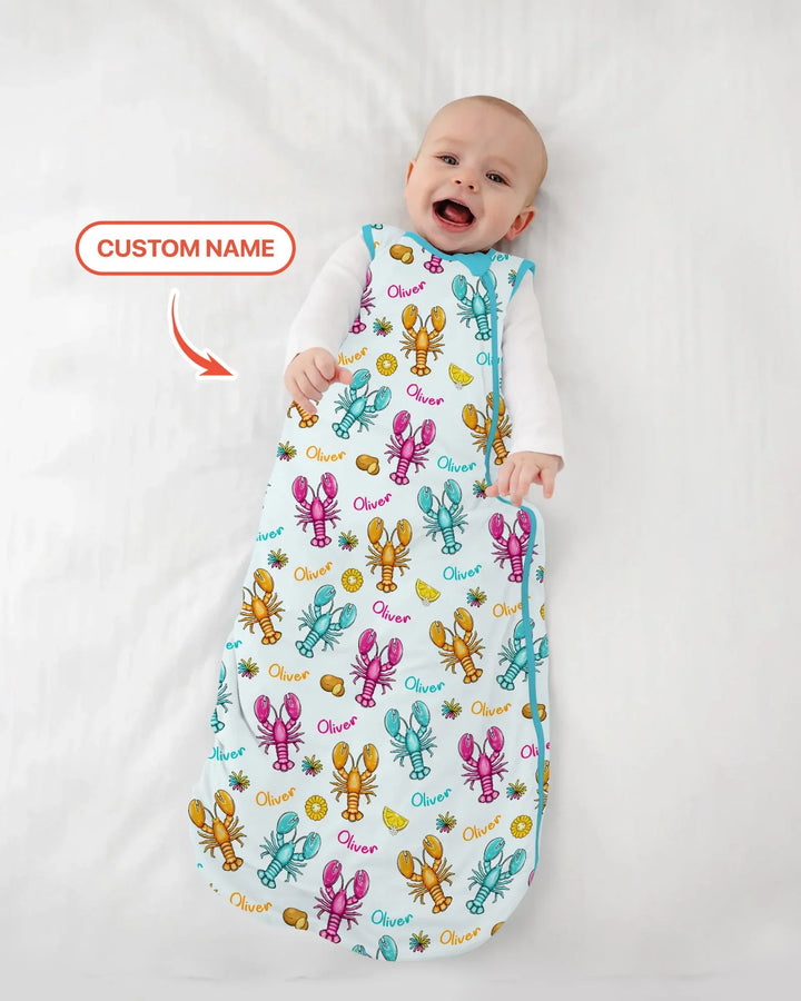 Custom Name Crawfish Crew Bamboo Sleep Bag