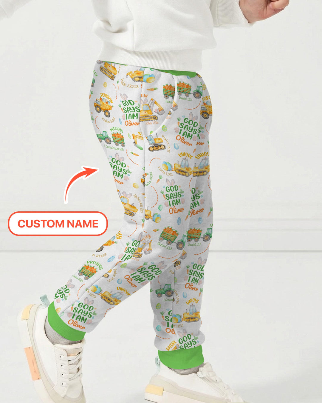 Happy Easter God Says I Am Custom Name Jogger