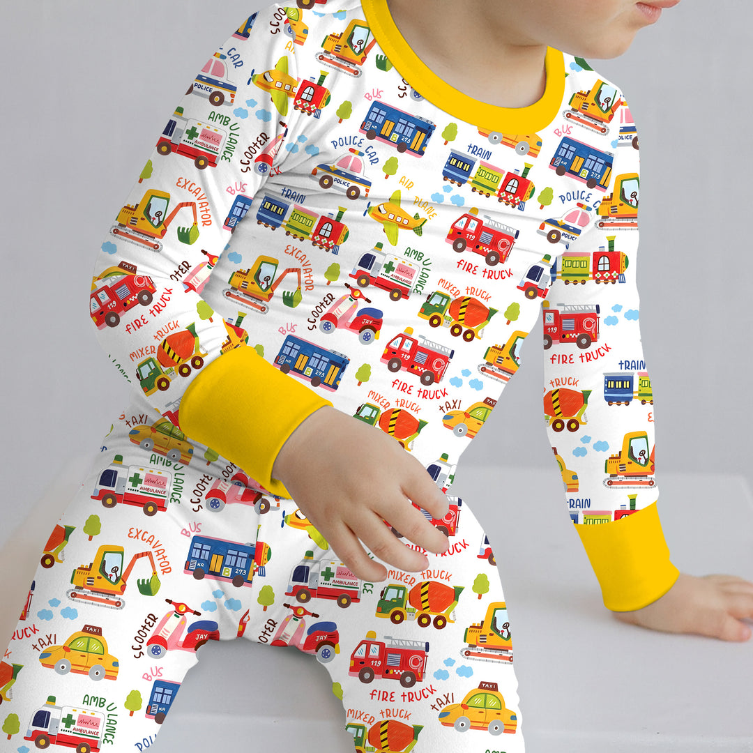 Beep Beep Adventure Two Piece Long Sleeve Pajama Set
