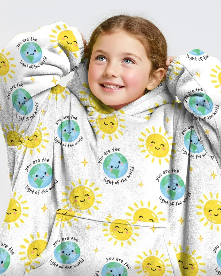 Matthew 5:14 Light of the World Wearable Bamboo Blanket Hoodie
