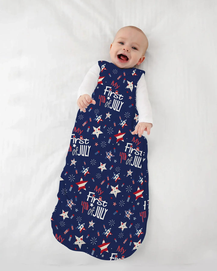 My First 4th of July Star Striped Bamboo Sleep Bag