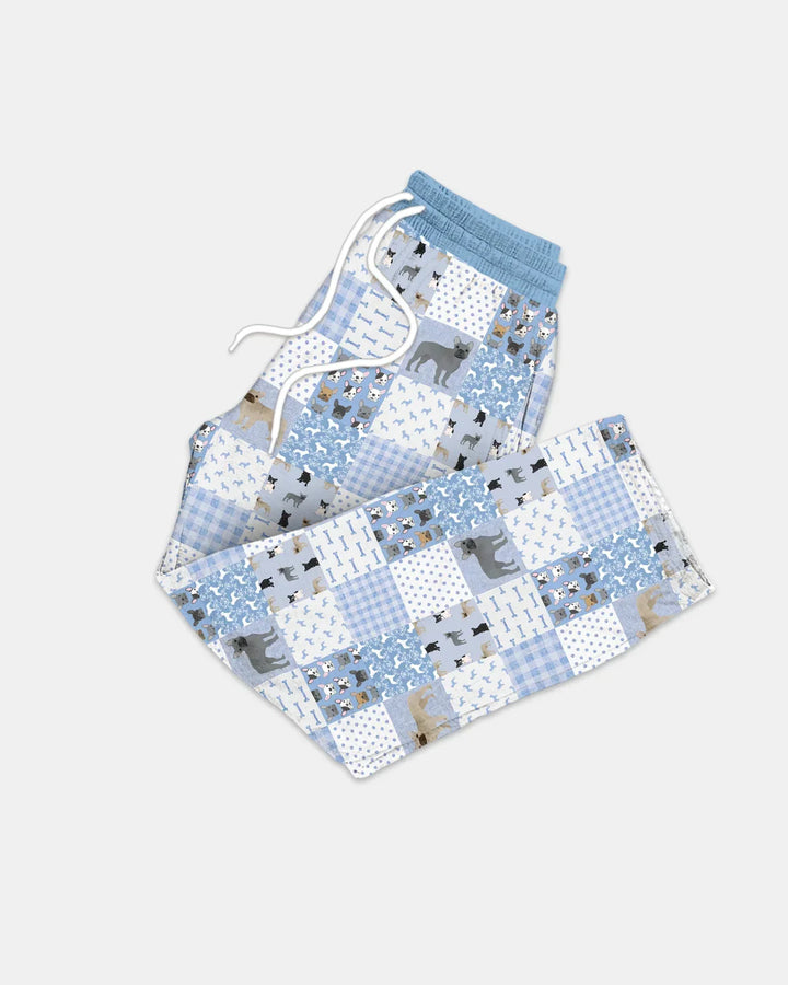 Frenchies Patchwork Family Matching Men's Pajama Set