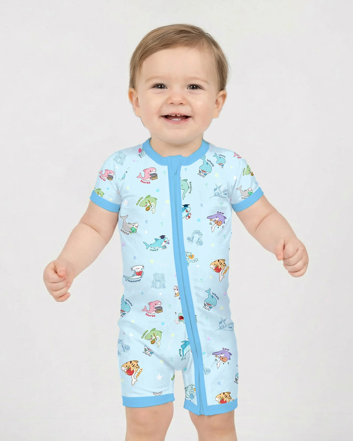 Shark School Bamboo Shorty Zippy