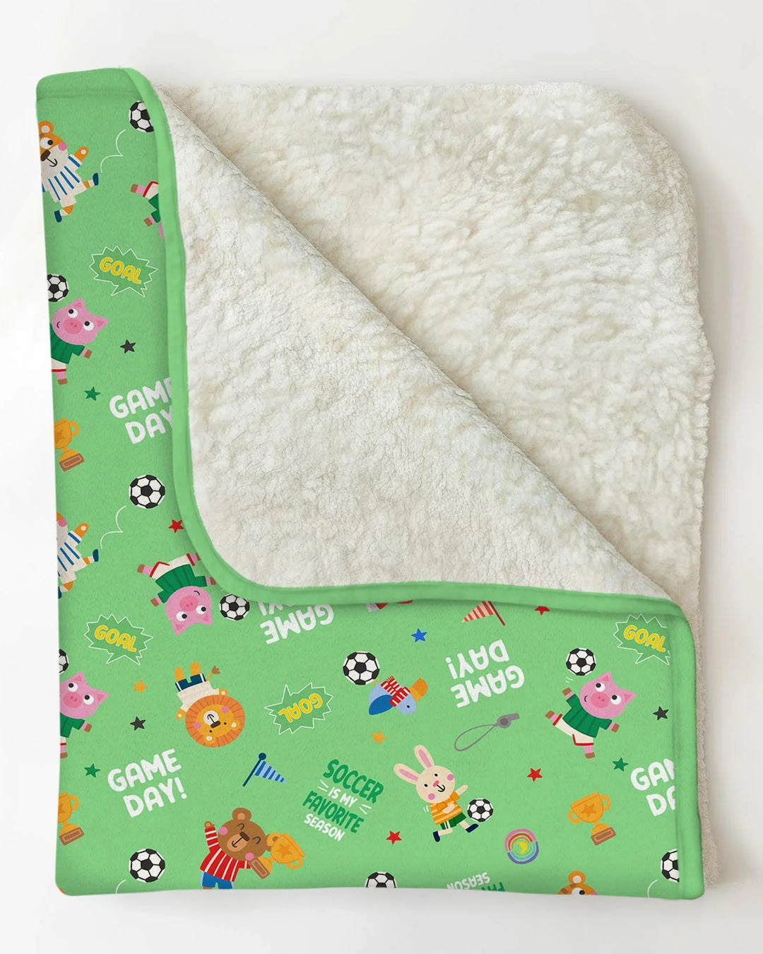 The World Cup Soccer Animals Bamboo Blanket
