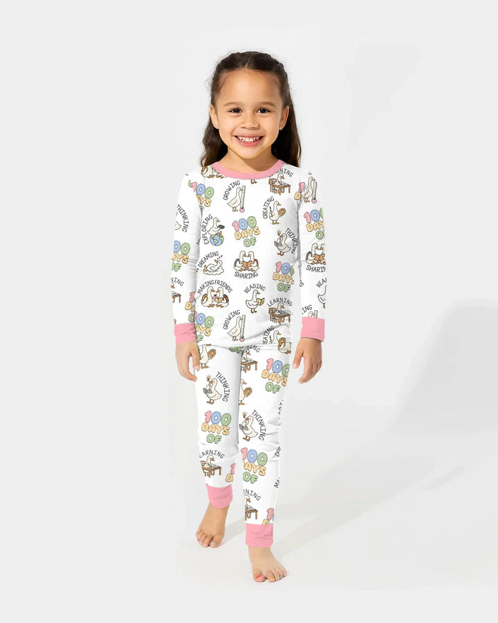 100 Days Of... Two Piece Long Sleeve Pajama Set