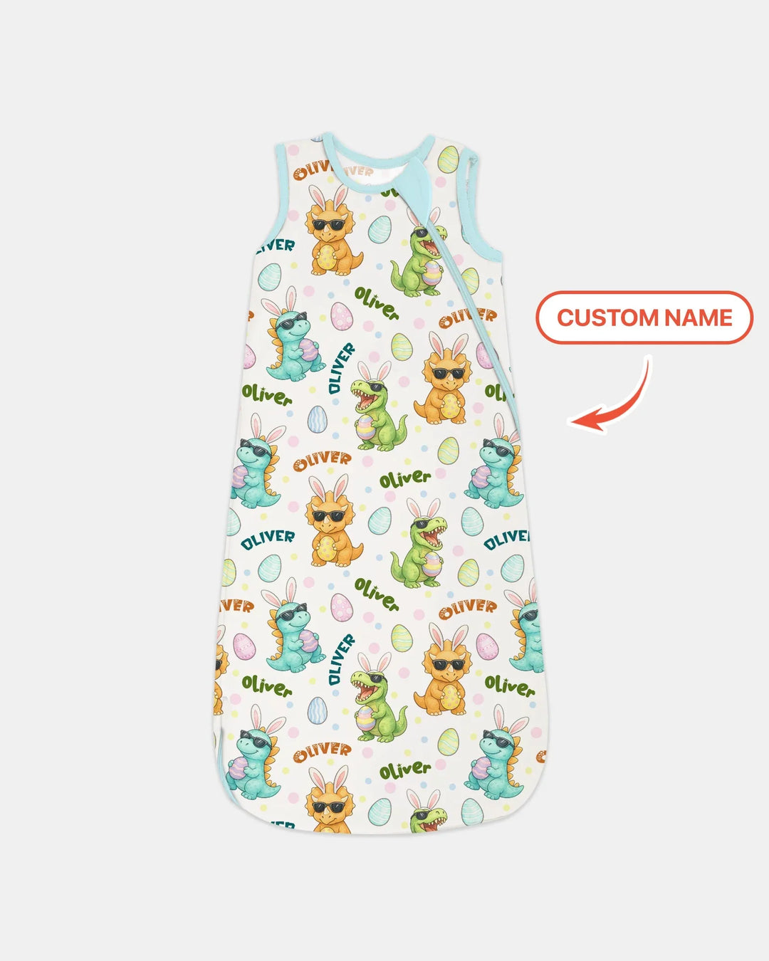 Custom Name Dinosaur on the Hunt Sleep Bag