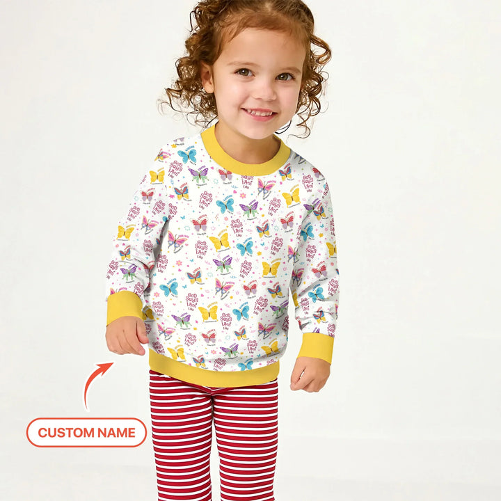 God Says I Am Girl Custom Name Crewneck Sweatshirt