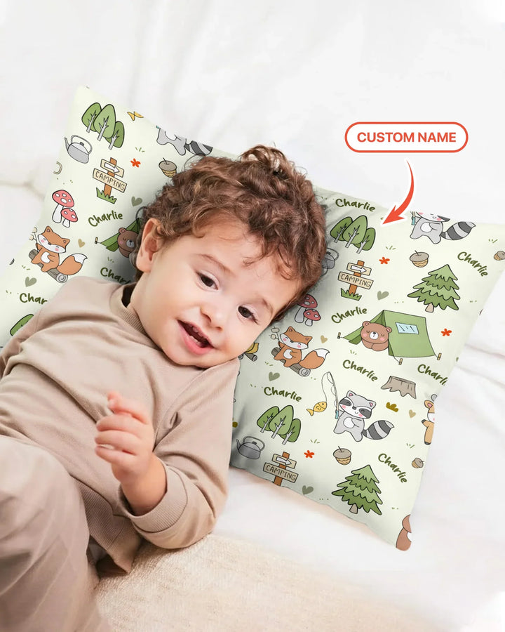 Custom Name Little Camp BuddiesBamboo Pillow Case