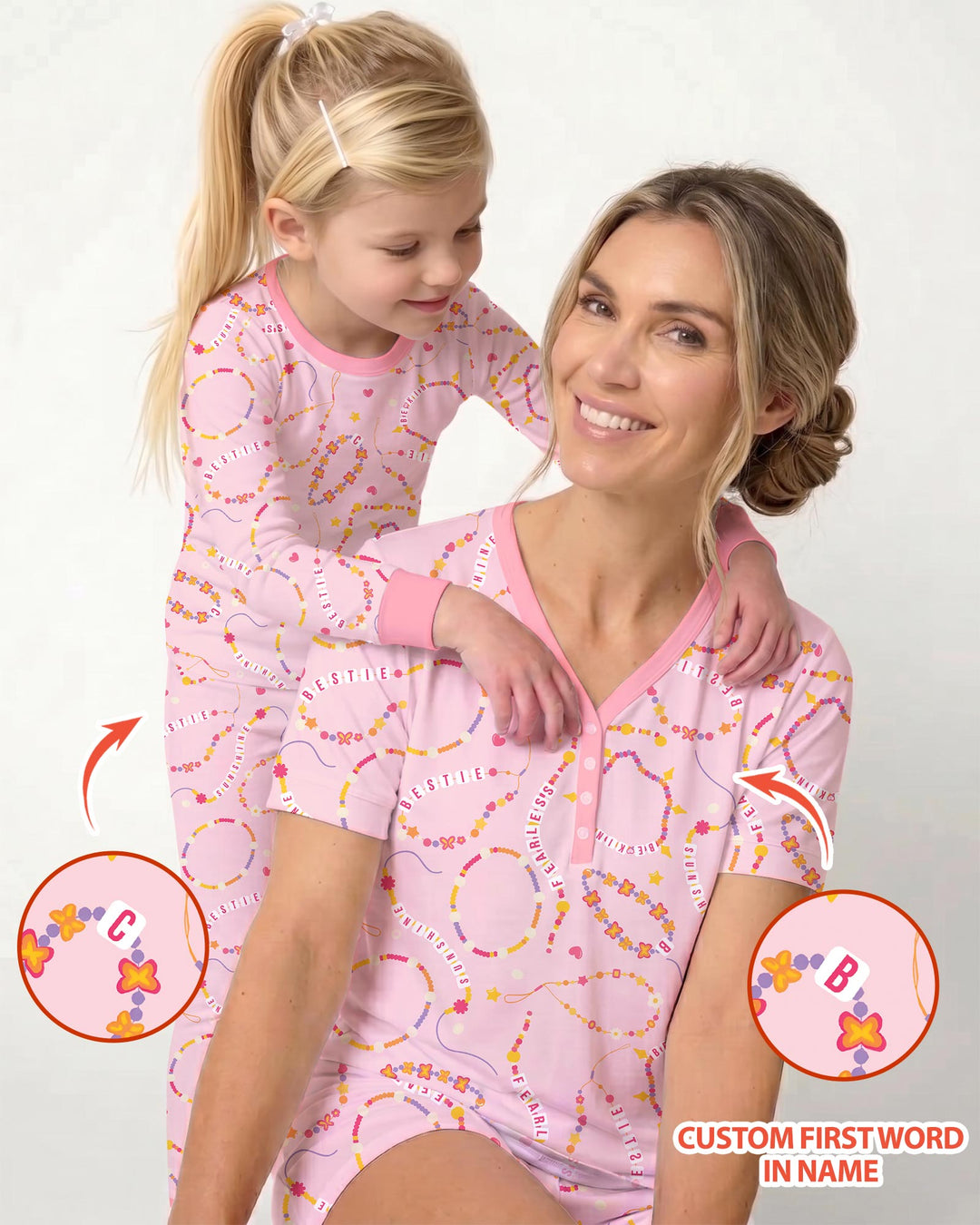 Conjunto de pijama de dos piezas de bambú con mangas largas, plantilla PERSONALIZADA