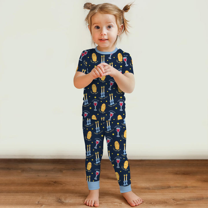 Shabbat Eve Two Piece Short Sleeve Pajama Set