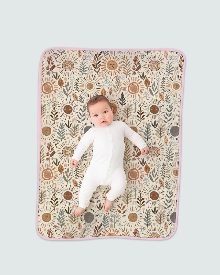 Boho Sunshine Garden Bamboo Blanket
