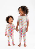 Conjunto de pijama de dos piezas de bambú de manga larga Sweet Hearts