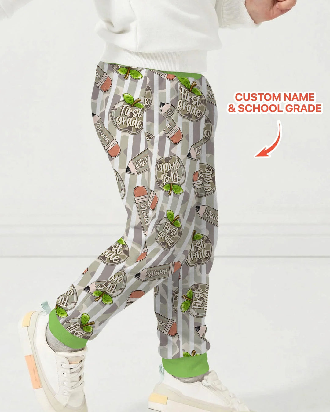 Custom Name Camo Apple Days Bamboo Jogger