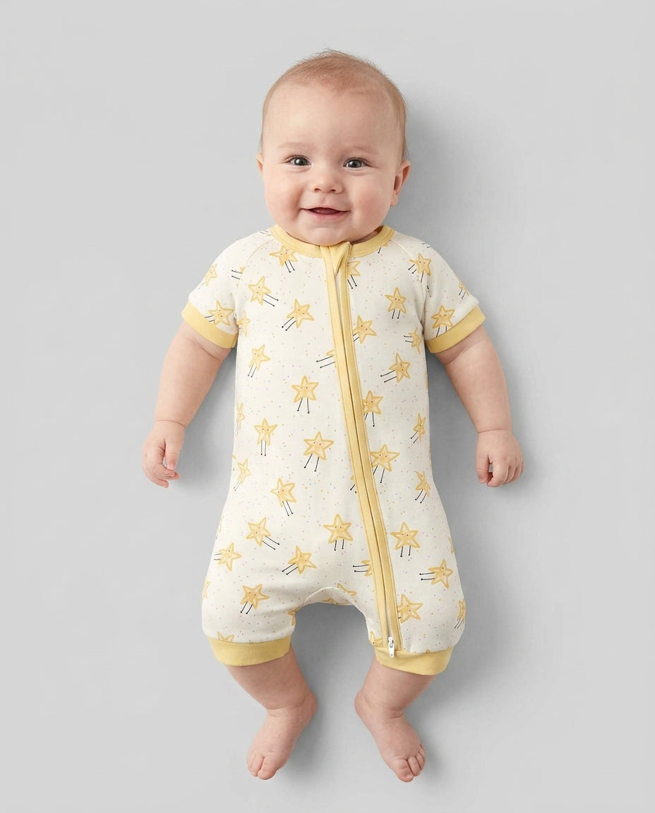 Happy Little Stars Family Matching Bamboo Shorty Zippy