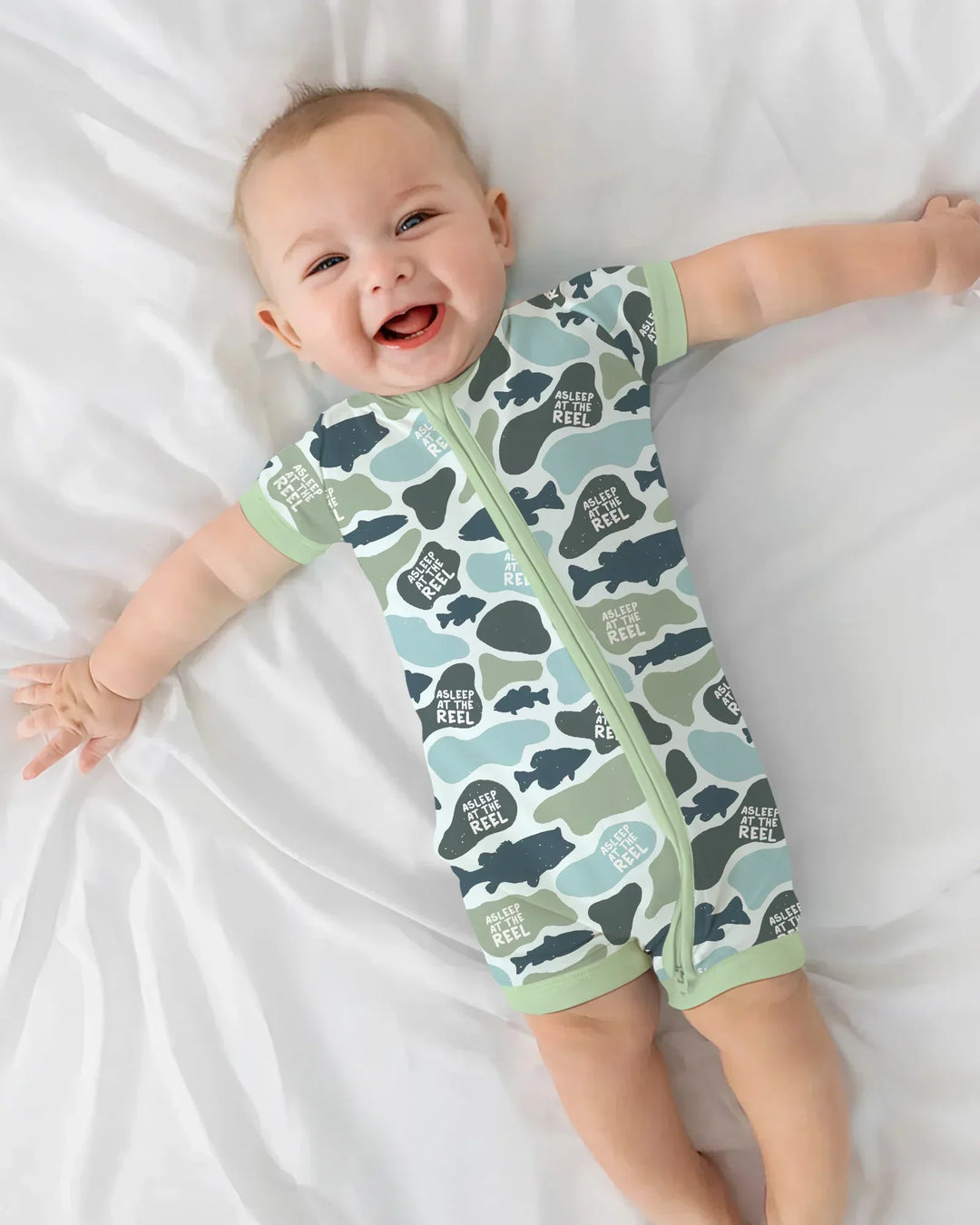 Asleep At The Reel Matching Daddy & Me Shorty Zippy