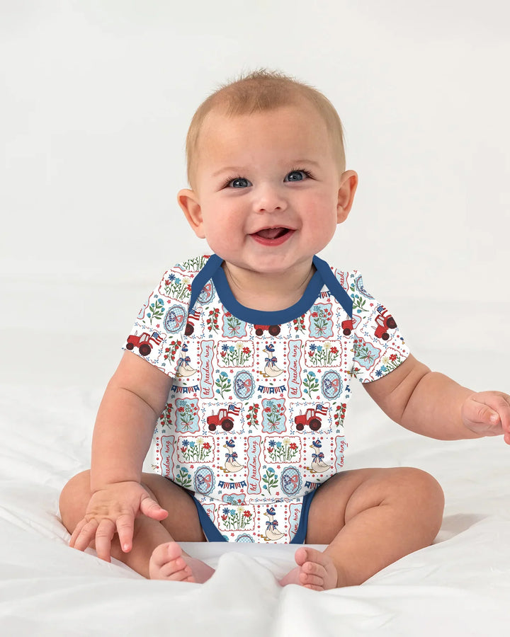 Patriotic USA Silly Goose Family Matching Bamboo Bodysuit