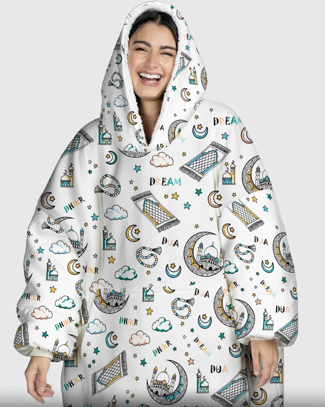 Dua, Dhikr, Dream Matching Family Wearable Blanket Hoodie