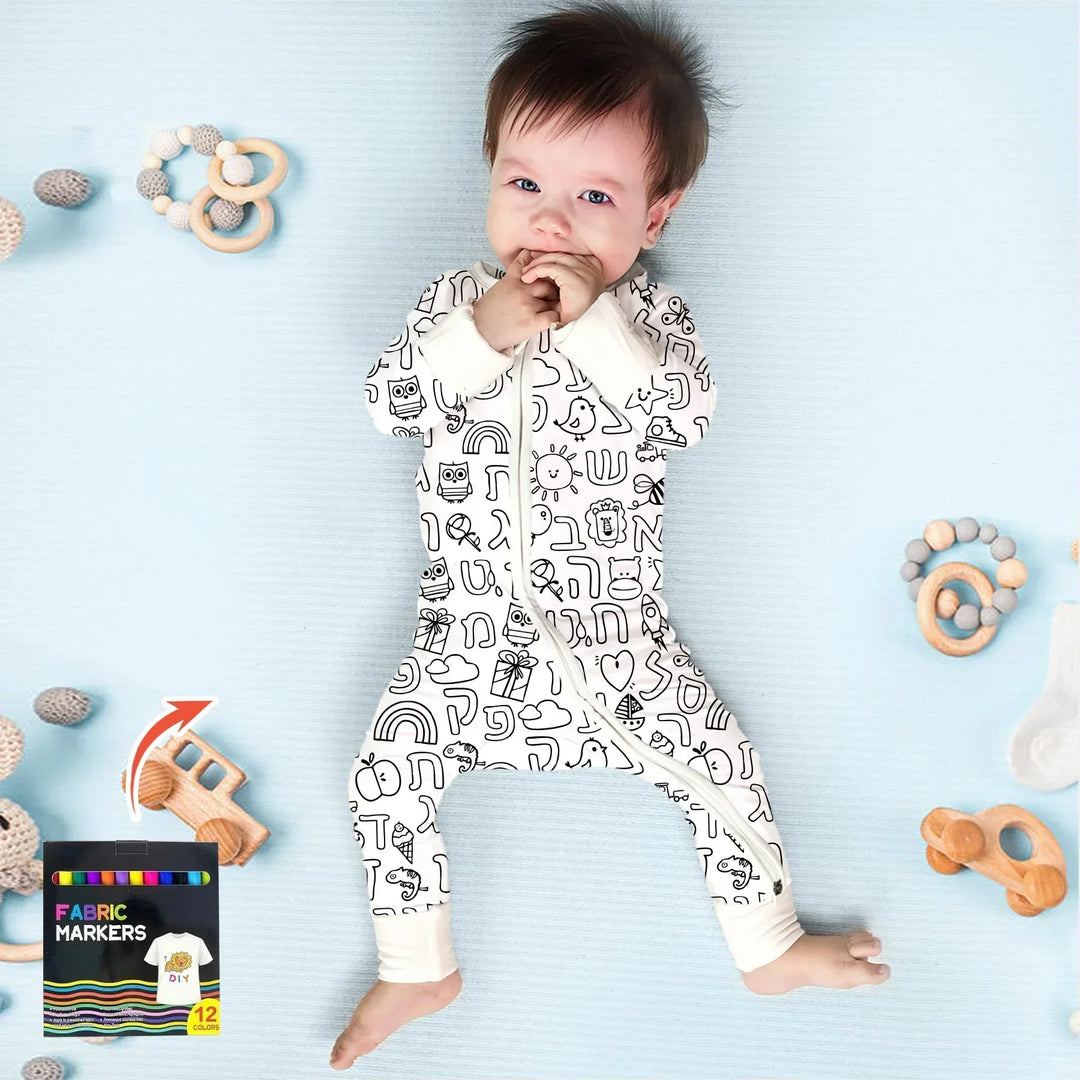 Gerippte Babykleidung mit individuellem Foto - Weich &amp; Skizzenhaft