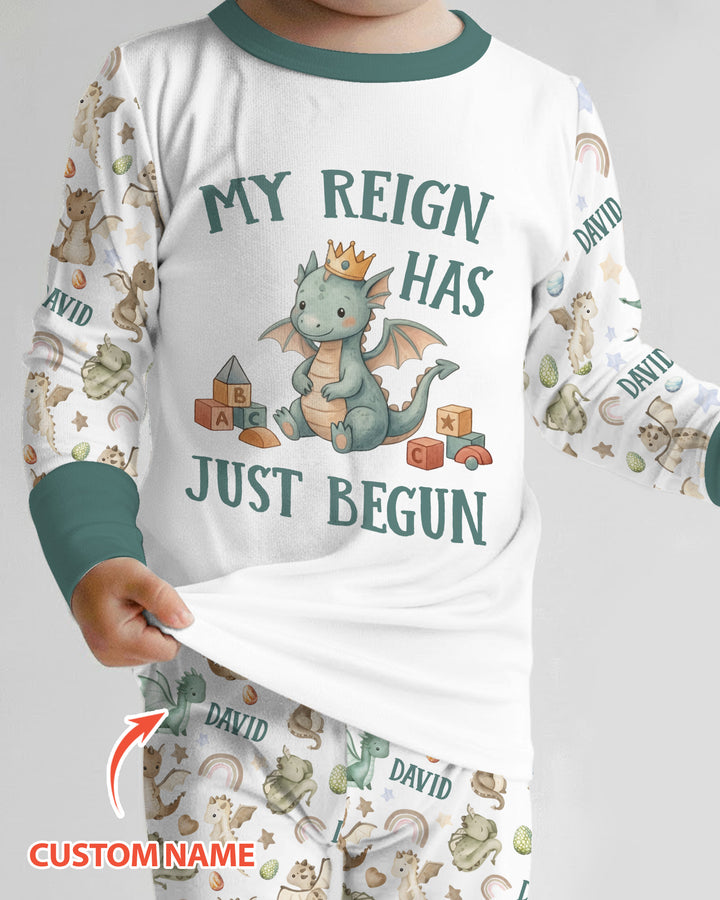 My Reign Has Just Begun Custom Name Bamboo Two Piece Long Sleeve Pajama Set