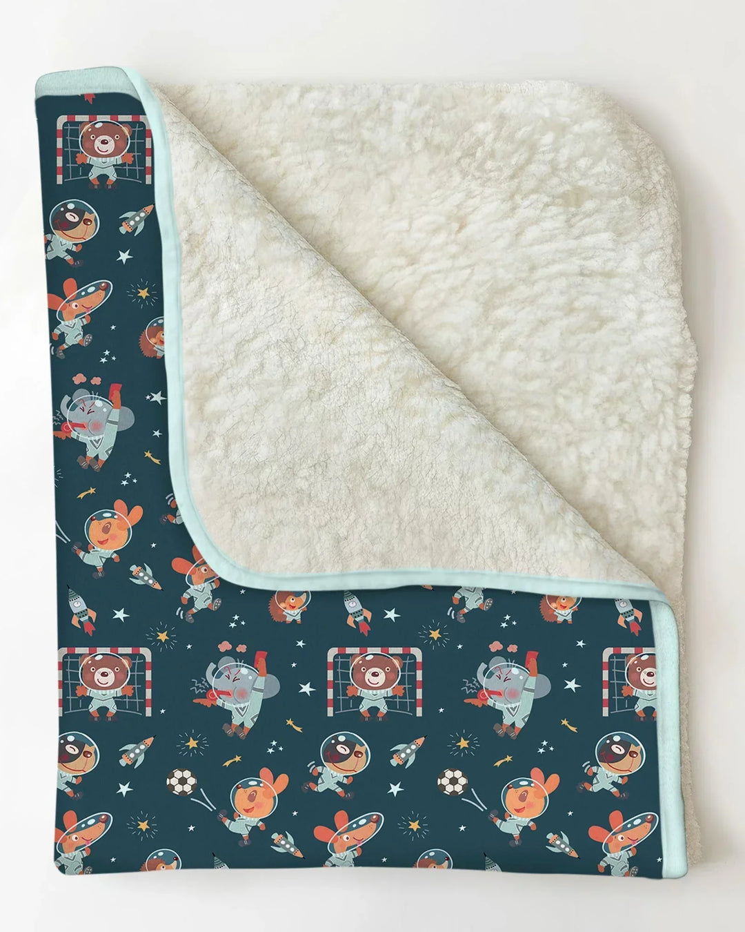 Space Soccer Bamboo Blanket