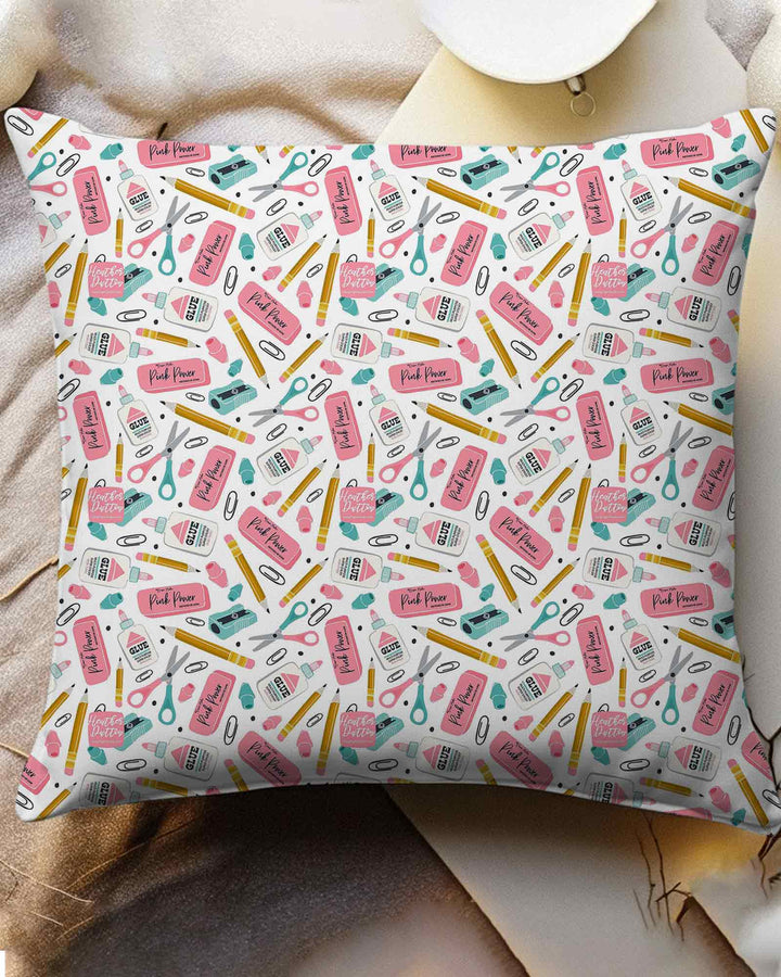 Pink Power School Supplies Bamboo Pillow Case