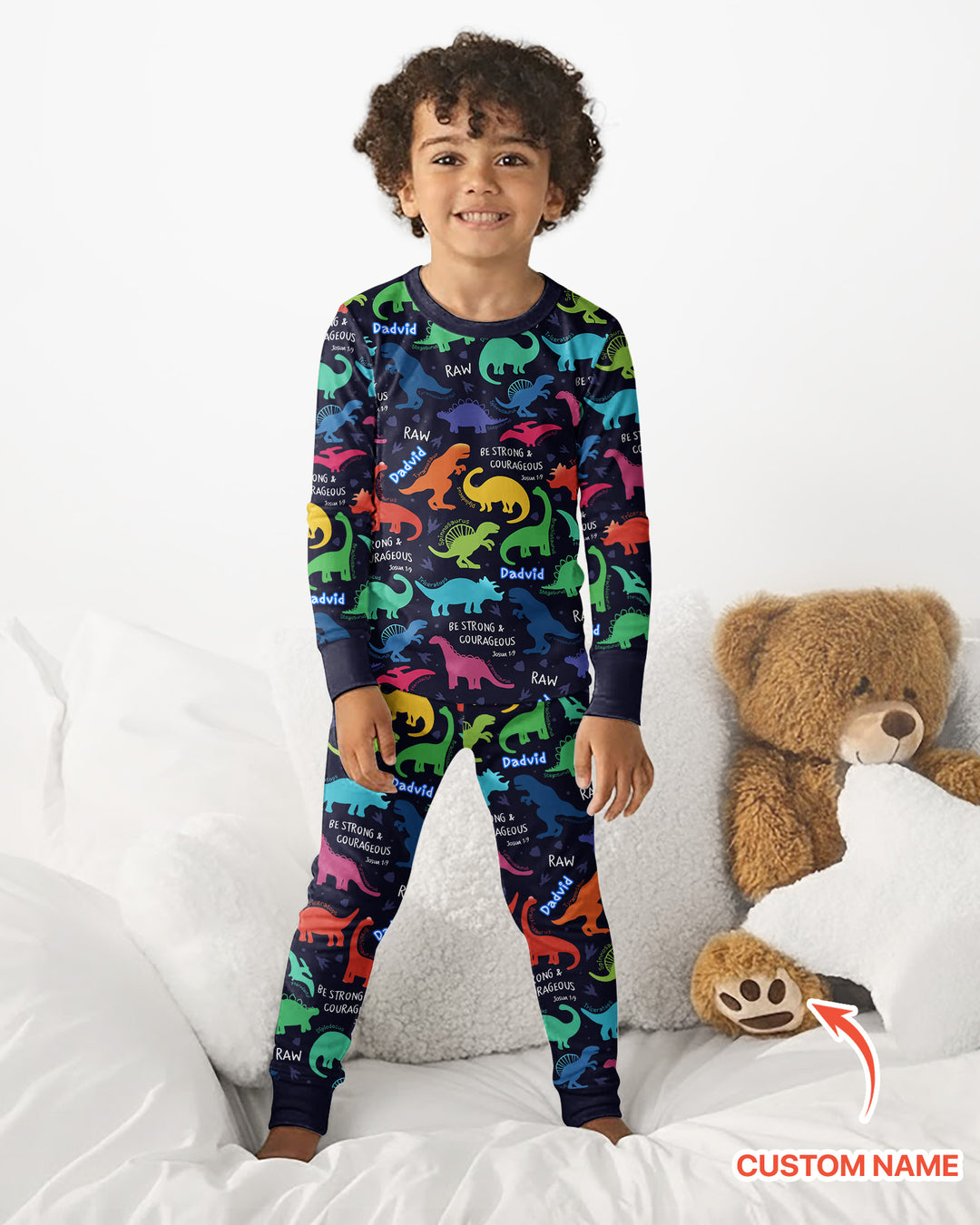 Conjunto de pijama de dos piezas de bambú con mangas largas, plantilla PERSONALIZADA