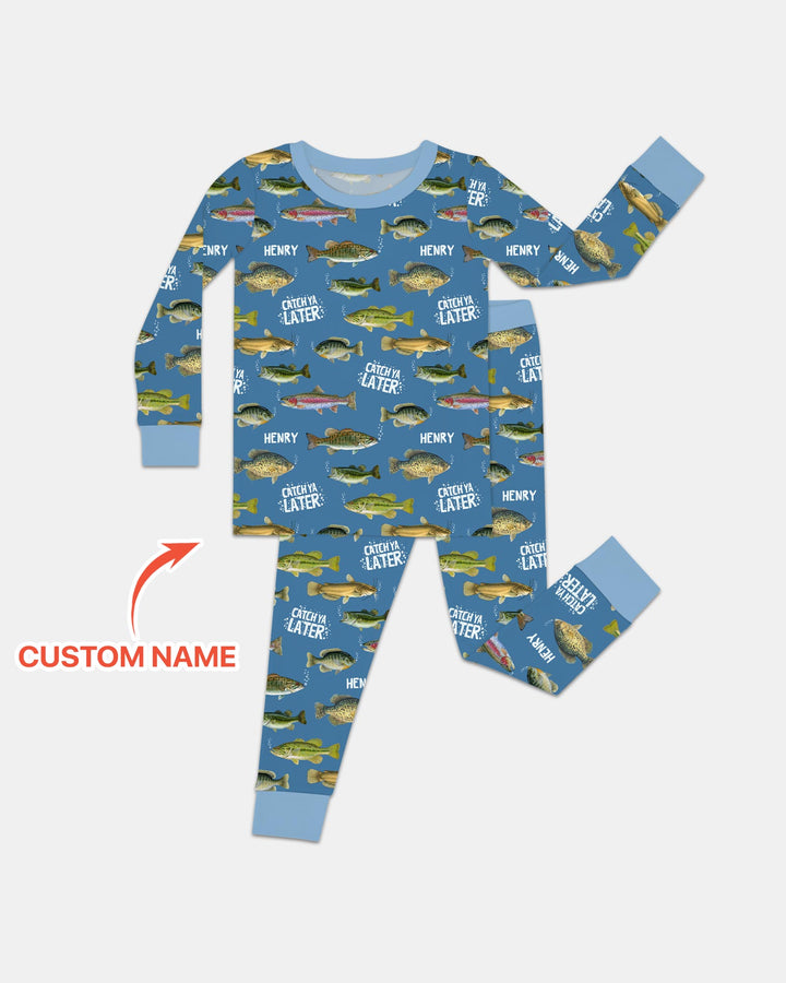 Catch Ya Later Matching Daddy & Me Two Piece Long Sleeve Pajama Set