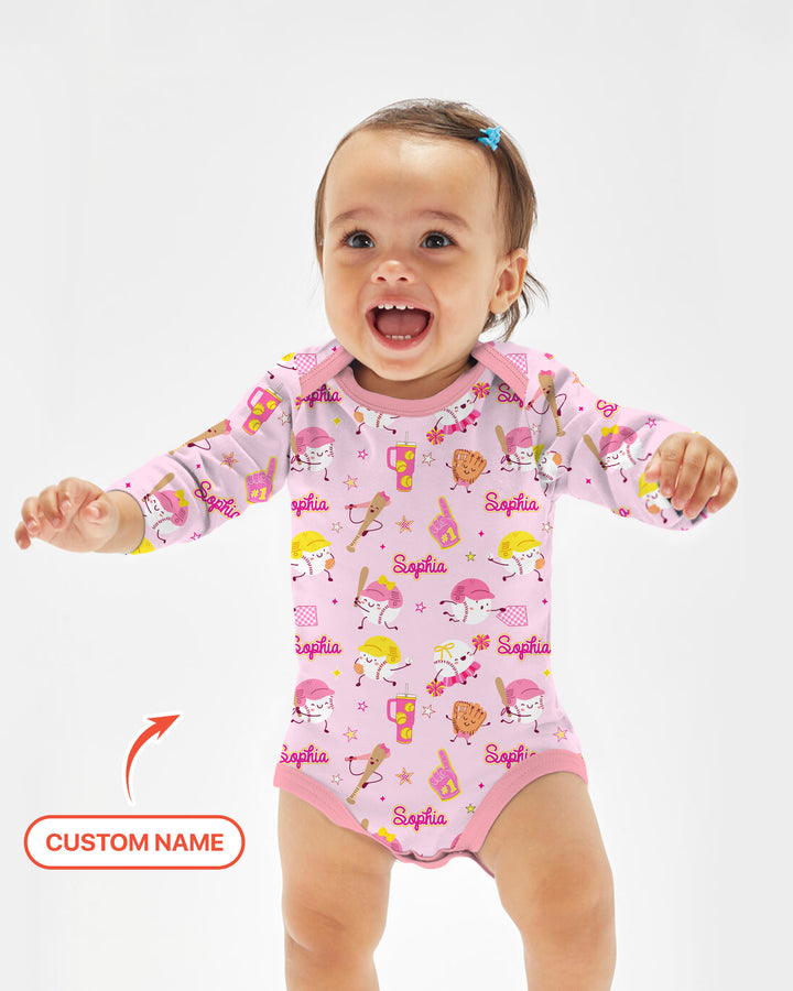 Baseball Mama and Mini Matching Template Bamboo Bodysuit
