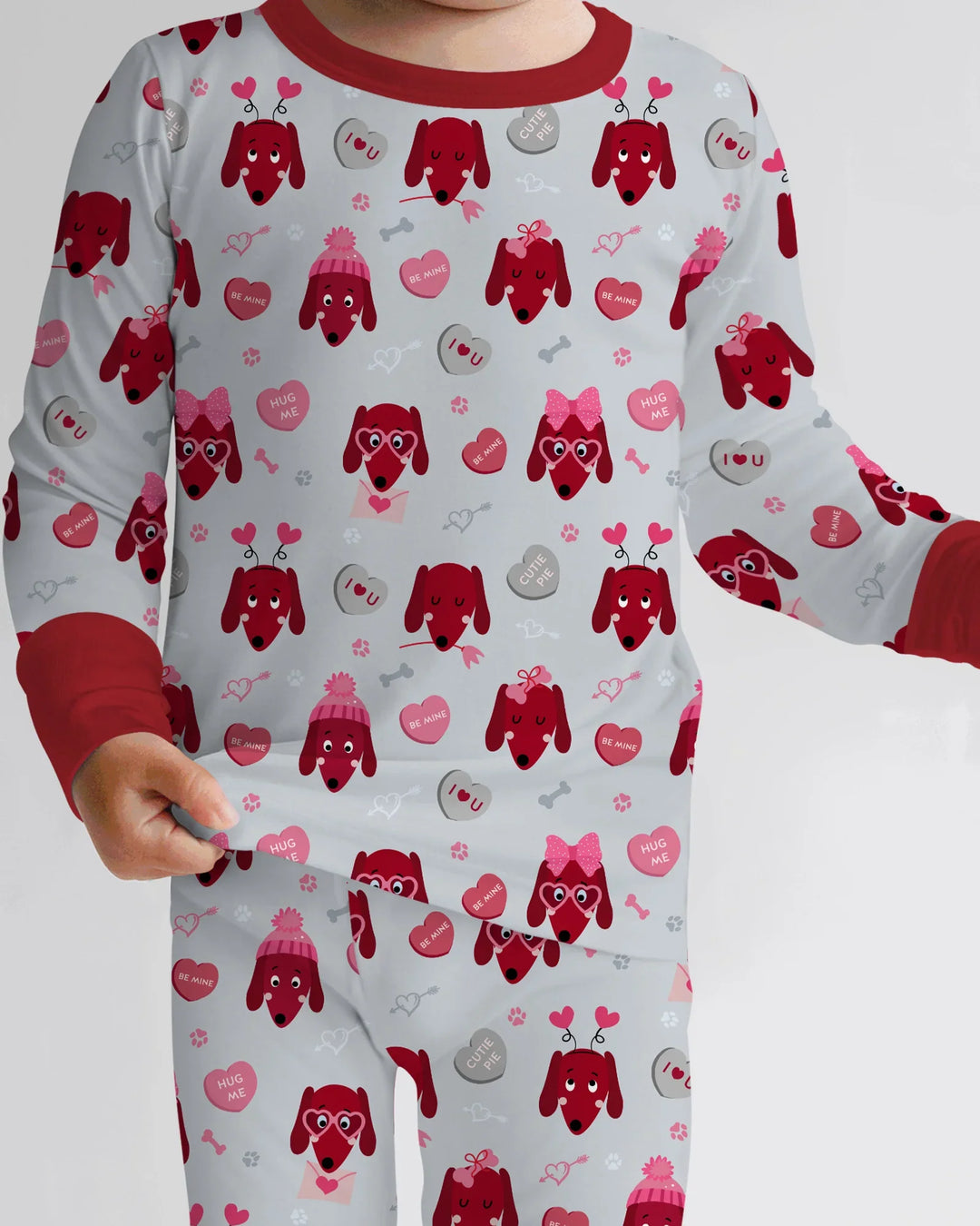 Dachshund Is My Valentine Two Piece Long Sleeve Pajama Set