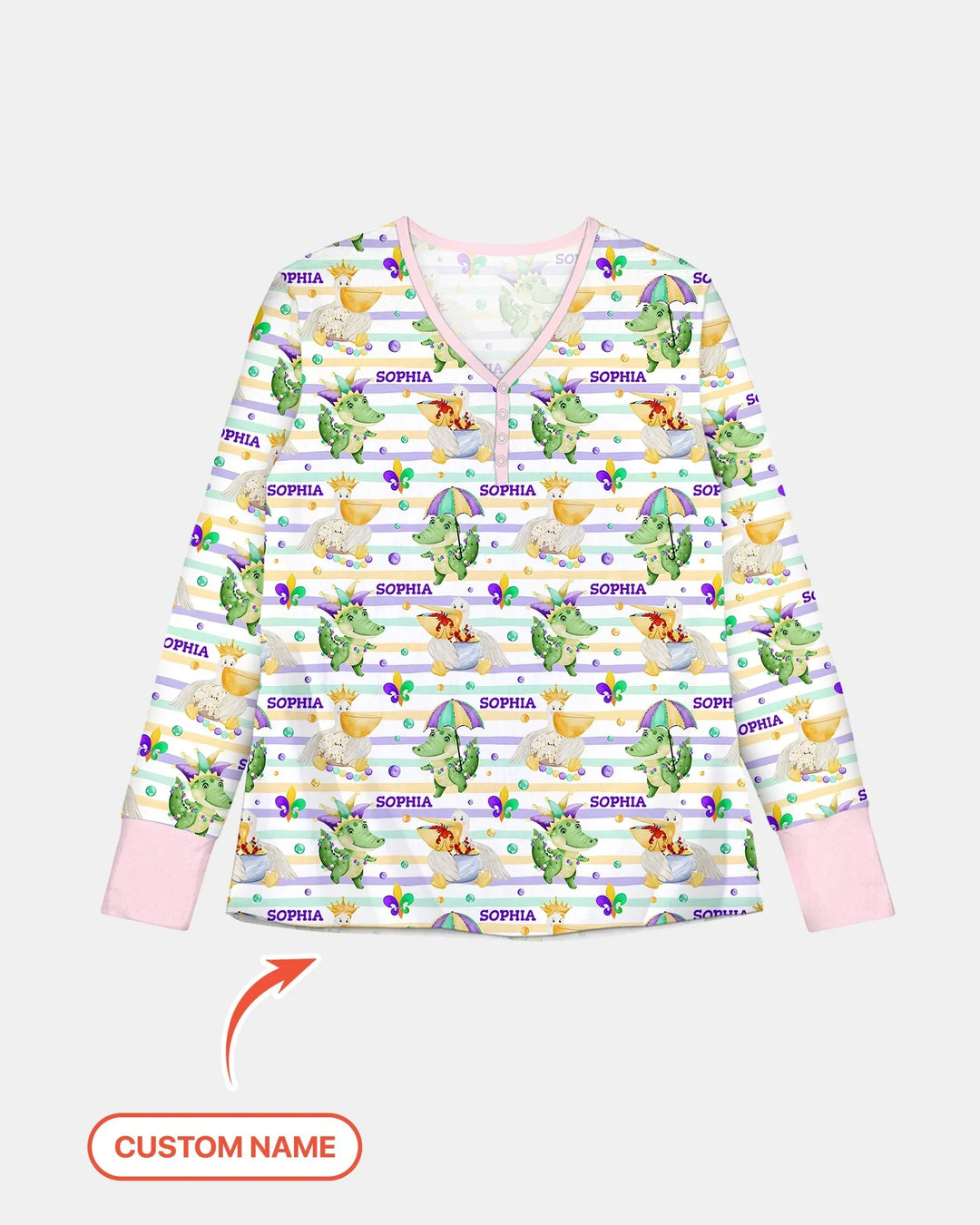 Happy Mardi Gras Adventure Family Matching Women Pajama Set