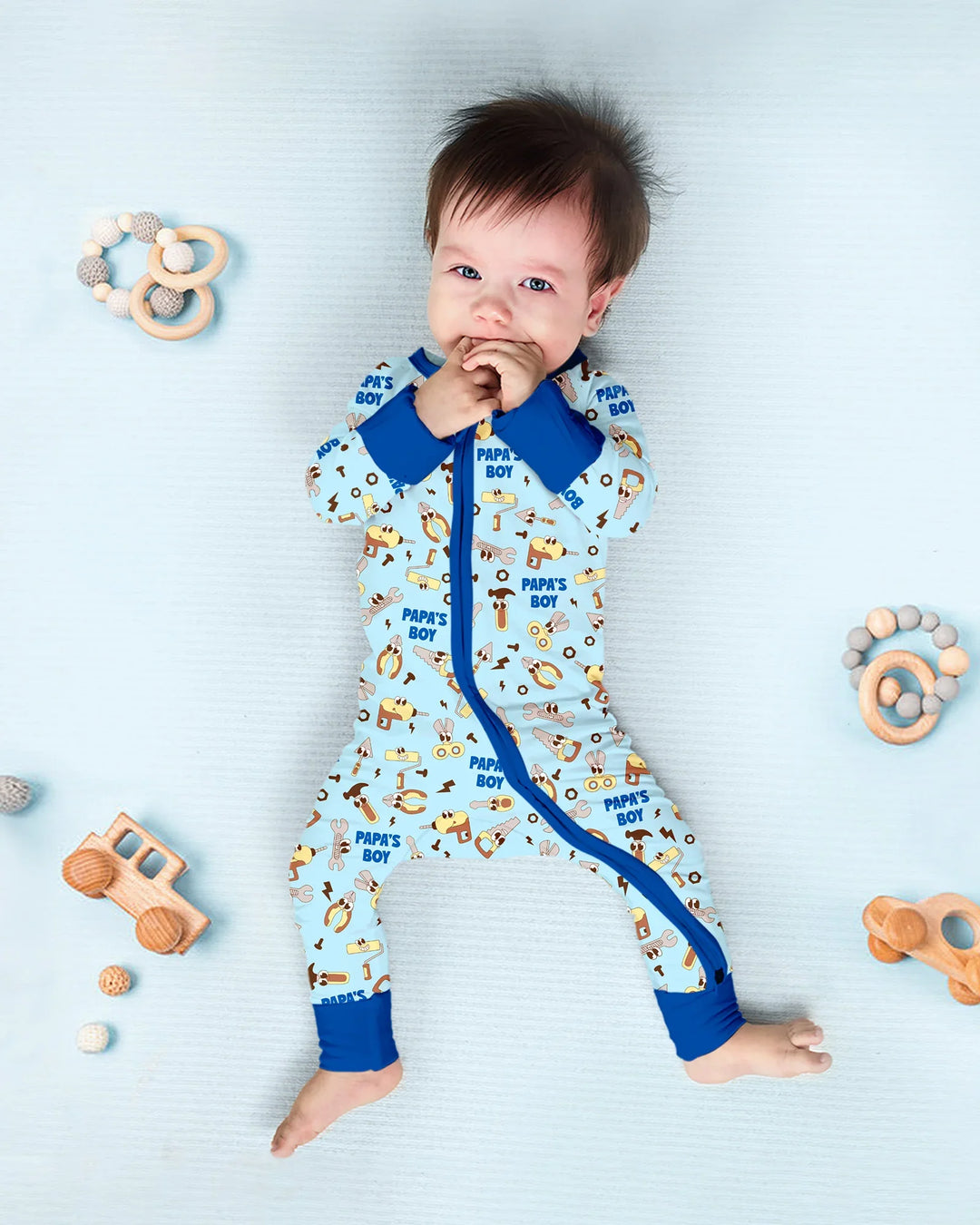 Gerippte Babykleidung mit individuellem Foto - Weich &amp; Skizzenhaft