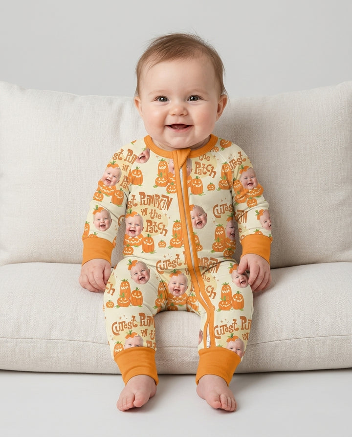 Gerippte Babykleidung mit individuellem Foto - Weich &amp; Skizzenhaft