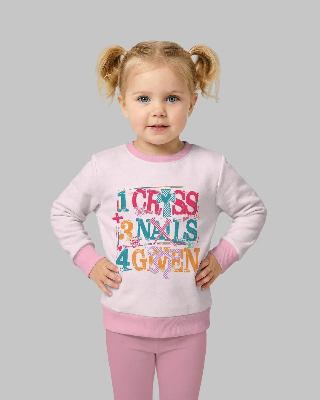 1 Cross 3 Nails 4 Given Crewneck Sweatshirt