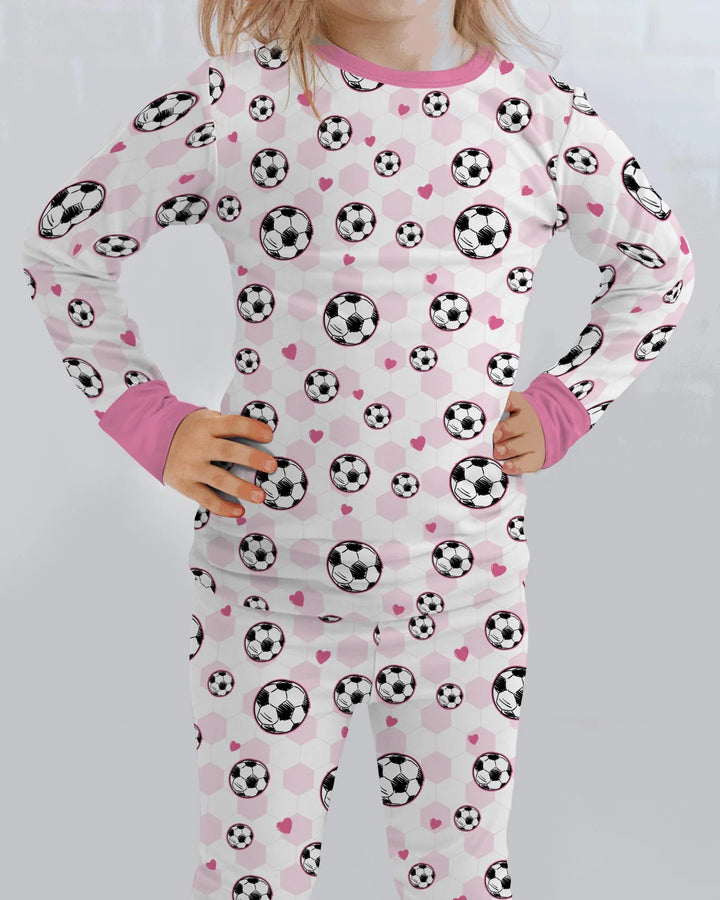 Goal Squad Family Matching Bamboo Two Piece Long Sleeve Pajama Set