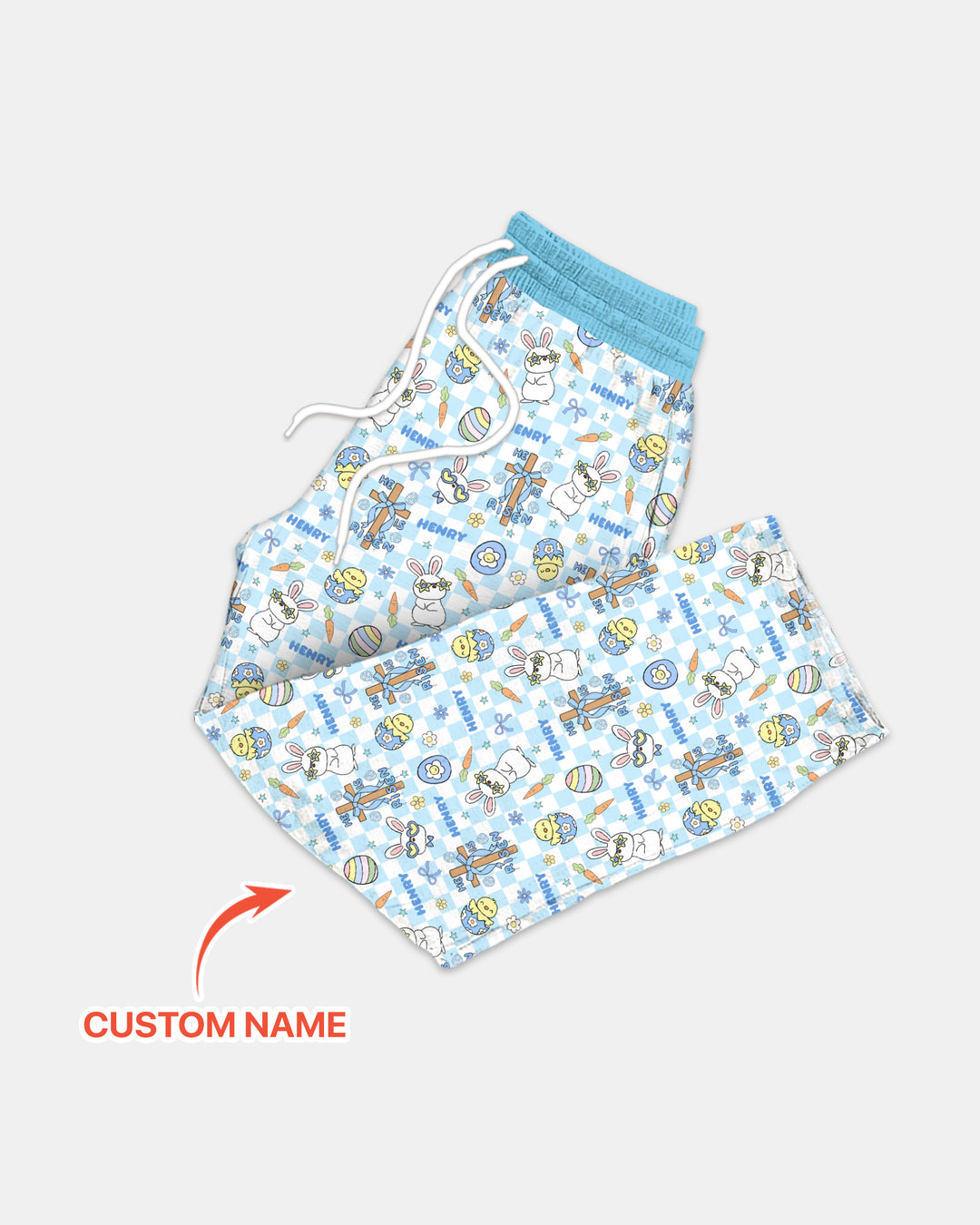 Custom Name Retro Easter Men's Pajama Set