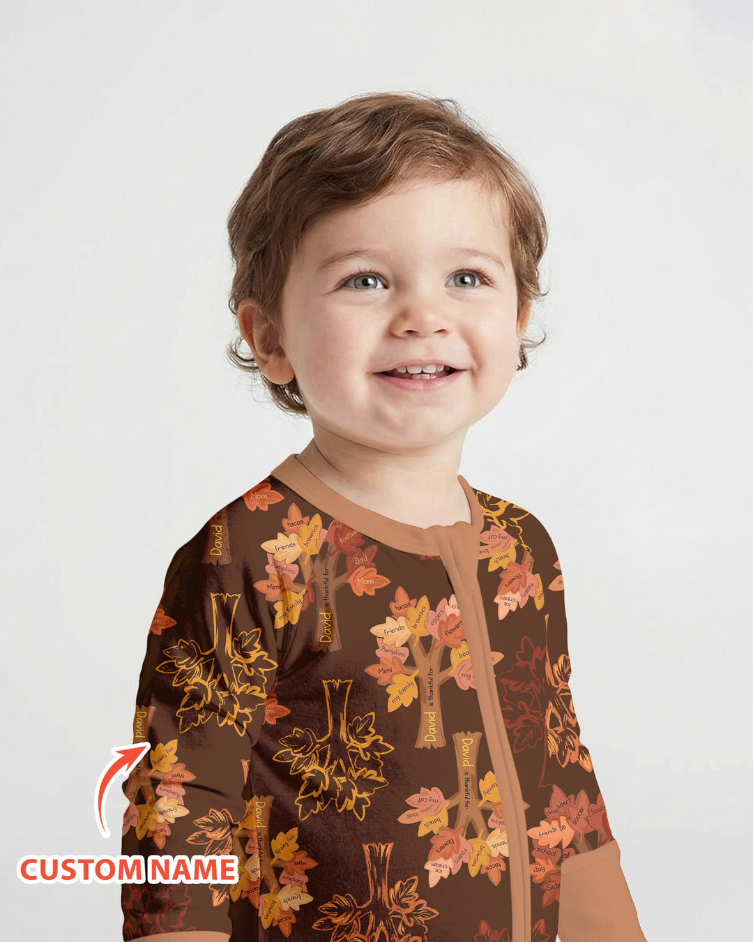 Custom Thanksgiving Tree Bamboo Convertible Zippy