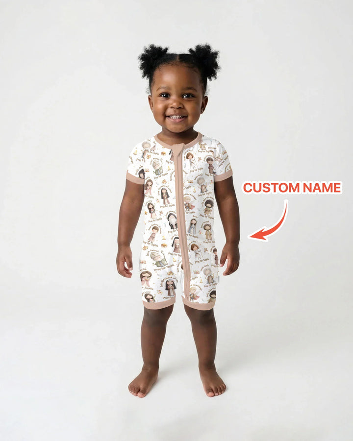 Pray For Me Custom Name Bamboo Shorty Zippy