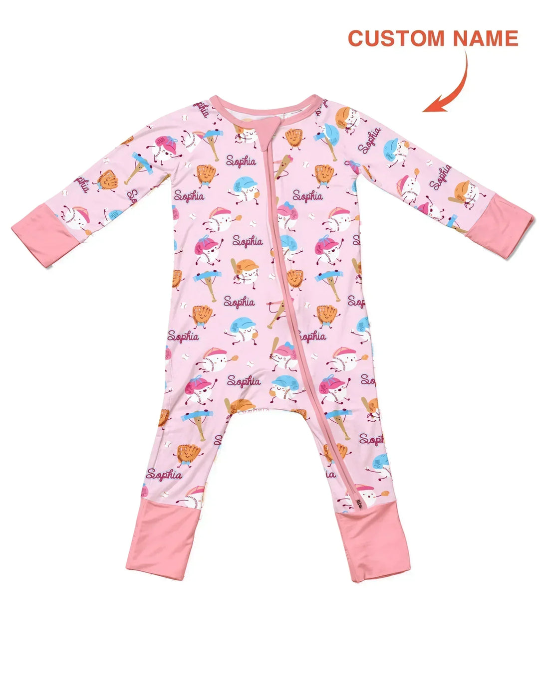 Custom Name Ballparl Family Matching Bamboo Convertible Zippy