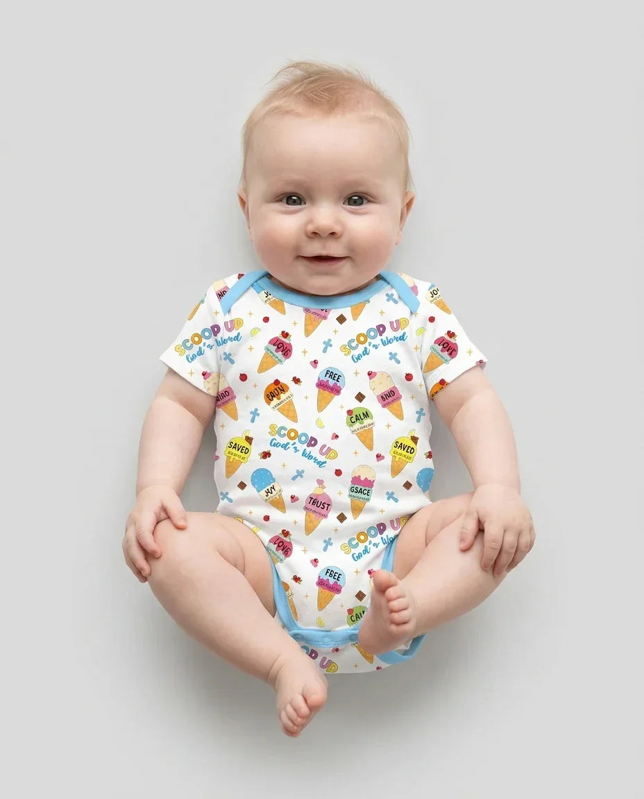 Gerippte Babykleidung mit individuellem Foto - Weich &amp; Skizzenhaft