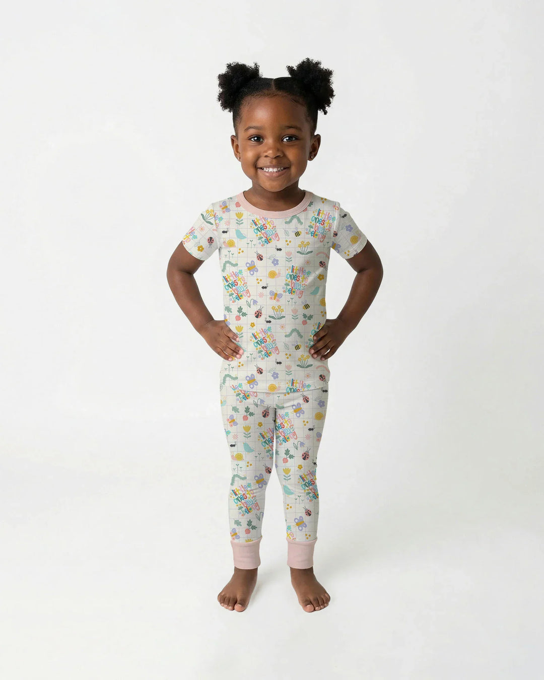 Little Ones To Him Belong Bamboo Two Piece Short Sleeve Pajama Set