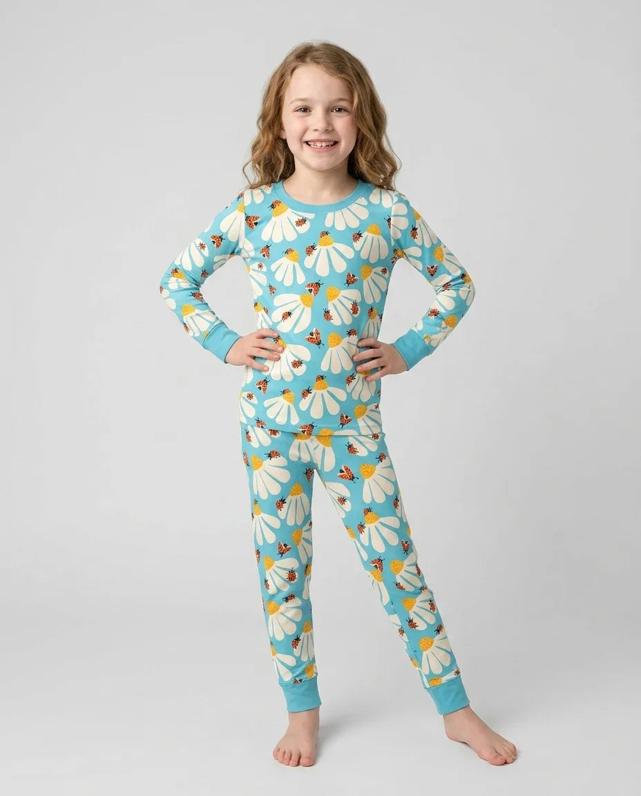 Lucky Little Bug Bamboo Two Piece Long Sleeve Pajama Set